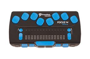 Focus Blue 14 Braille Display. Focus Blue 14 Braille Display.