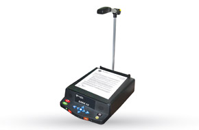 SARA CE scanning and reading appliance showing magazine text. SARA CE scanning and reading appliance showing magazine text.