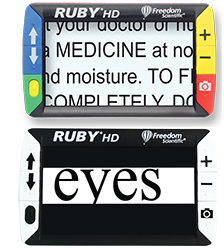 RUBY HD magnifying pill bottle directions.