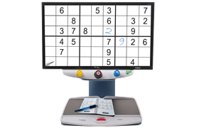 TOPAZ EZ magnifying a Sudoku game. Clicking the thumbnail shows the larger image.