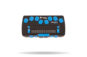 Focus 14 Blue Braille Display. Focus 14 Blue Braille Display.