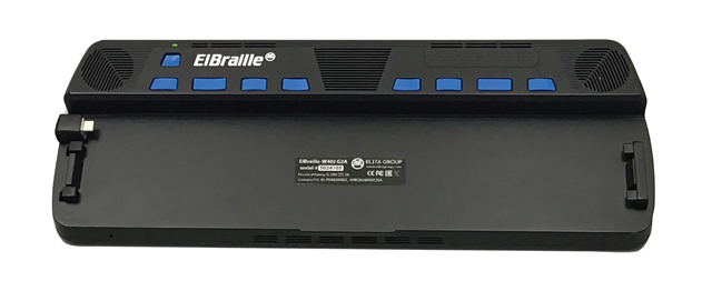 Image of an ElBraille without a Focus 40 Blue braille display.