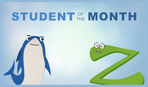 Sharky and Zoomy present our Students of the Month