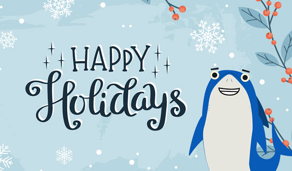 Sharky wishing you Happy Holidays